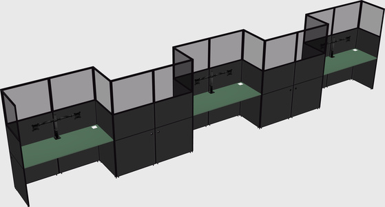 Rectangular cubicles