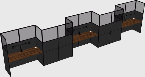 Rectangular cubicles