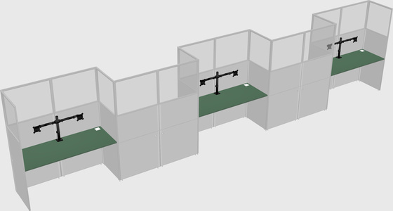 Rectangular cubicles