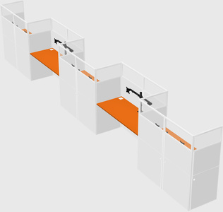 Rectangular cubicles