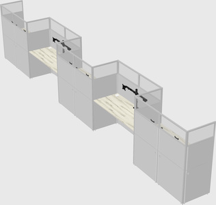 Rectangular cubicles