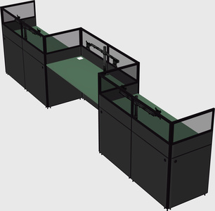 Rectangular cubicles