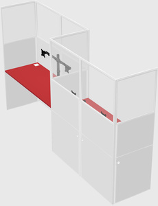 Rectangular cubicles
