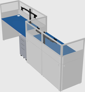 Rectangular cubicles