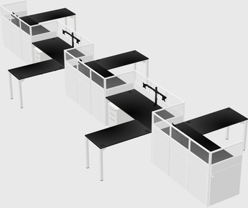 L-shape cubicles