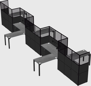 L-shape cubicles