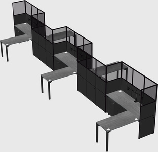 L-shape cubicles