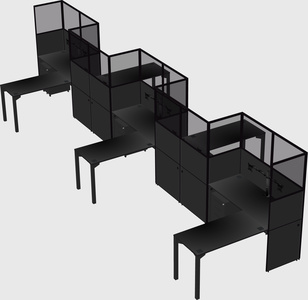L-shape cubicles