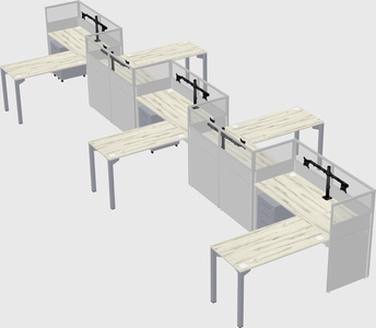 L-shape cubicles
