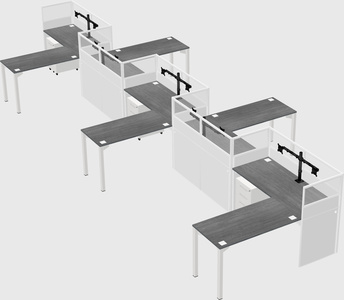L-shape cubicles