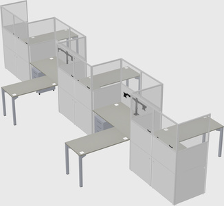 Rectangular cubicles