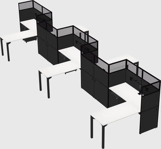 L-shape cubicles