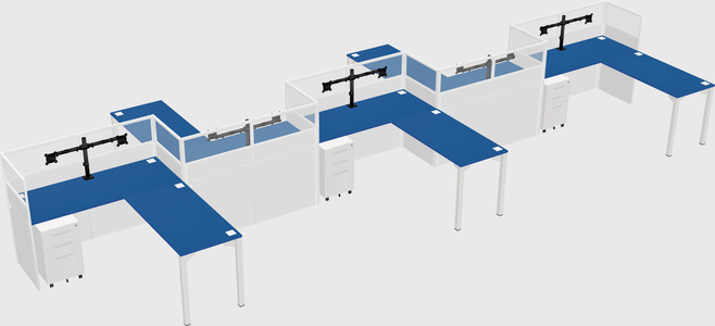 L-shape cubicles
