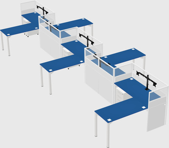 L-shape cubicles