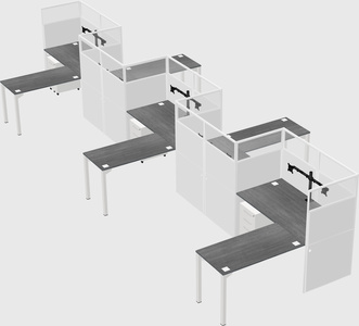 L-shape cubicles