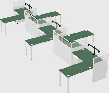 L-shape cubicles