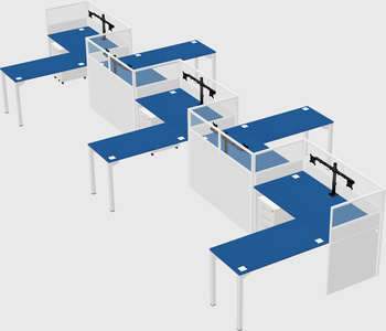 L-shape cubicles