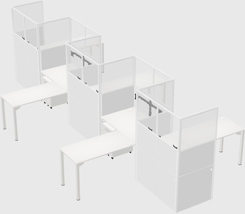 L-shape cubicles