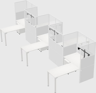 L-shape cubicles
