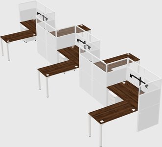 L-shape cubicles