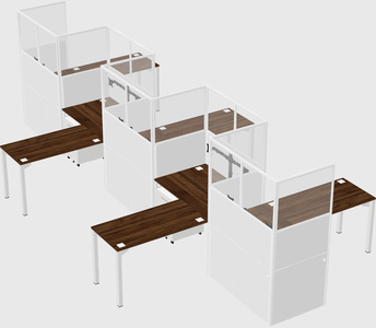 L-shape cubicles