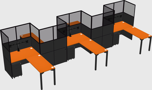 L-shape cubicles