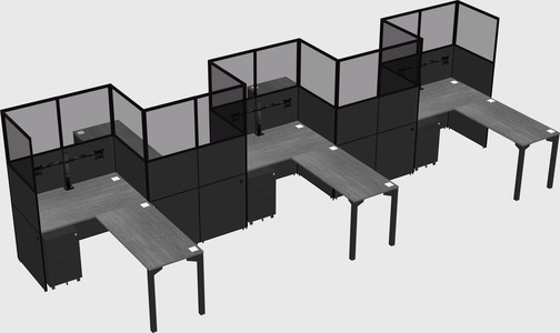 L-shape cubicles