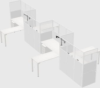 L-shape cubicles