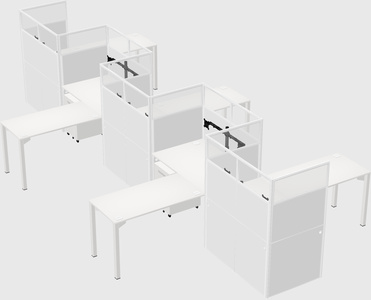 L-shape cubicles