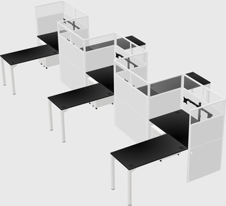 L-shape cubicles
