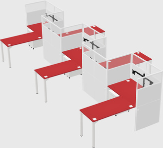 L-shape cubicles