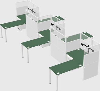 L-shape cubicles