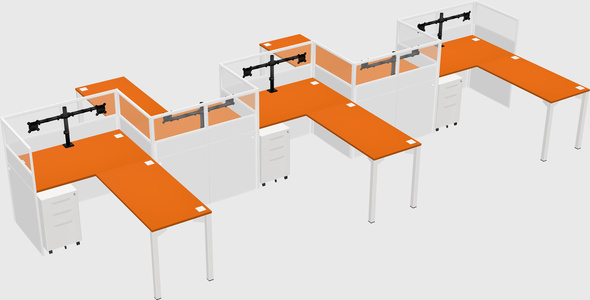 L-shape cubicles