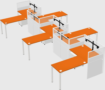 L-shape cubicles