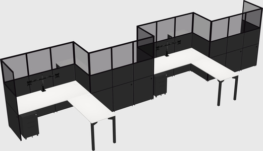 L-shape cubicles