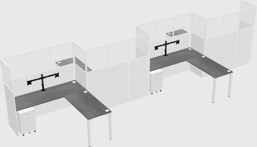 L-shape cubicles
