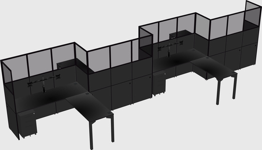 L-shape cubicles