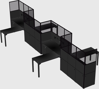 L-shape cubicles