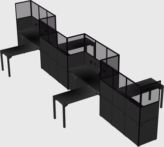 L-shape cubicles