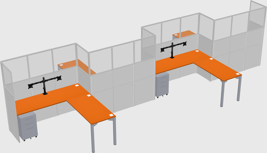 L-shape cubicles