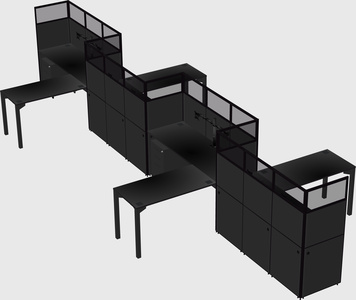 L-shape cubicles