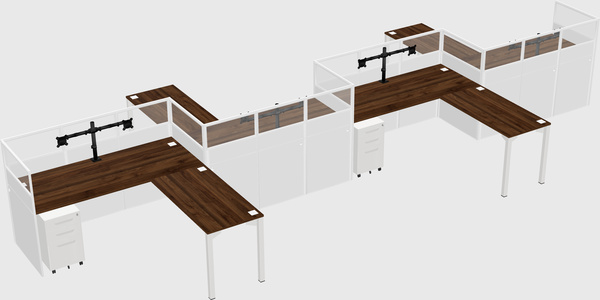 L-shape cubicles