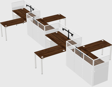 L-shape cubicles
