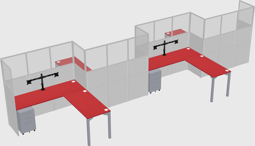 L-shape cubicles