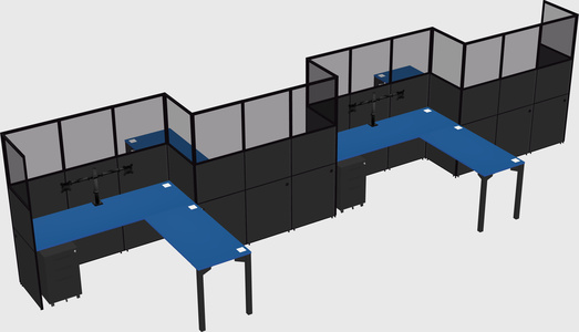 L-shape cubicles