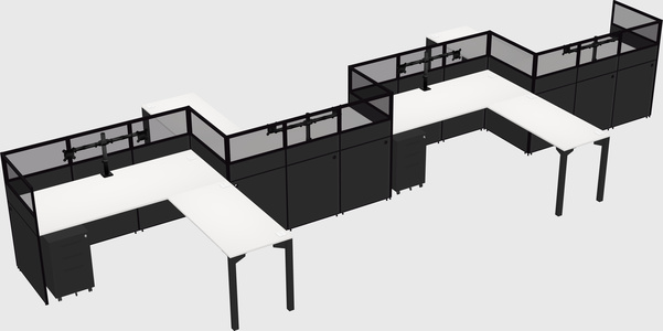 L-shape cubicles