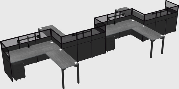 L-shape cubicles
