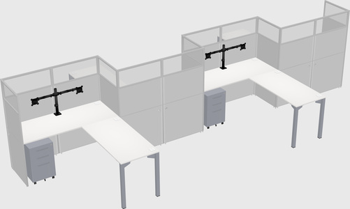 L-shape cubicles