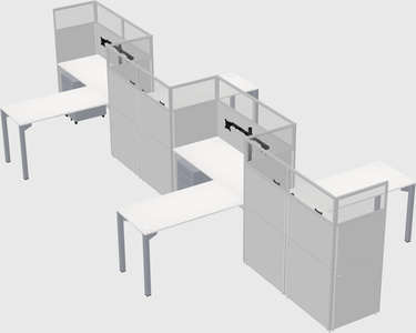 L-shape cubicles