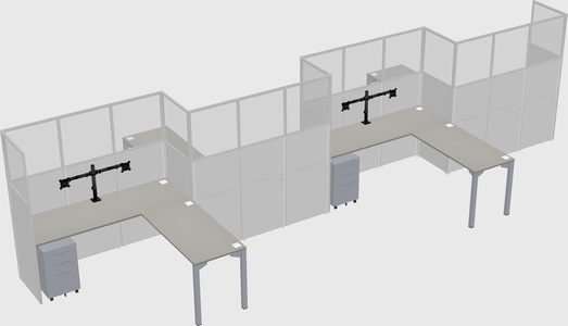L-shape cubicles